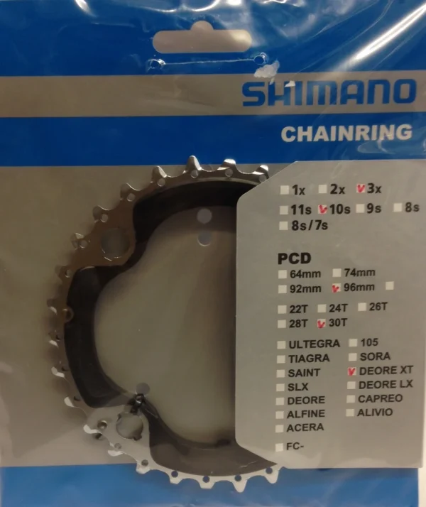 Shimano XT FC-M782 30 Zähne 3×10 Kettenblatt 1