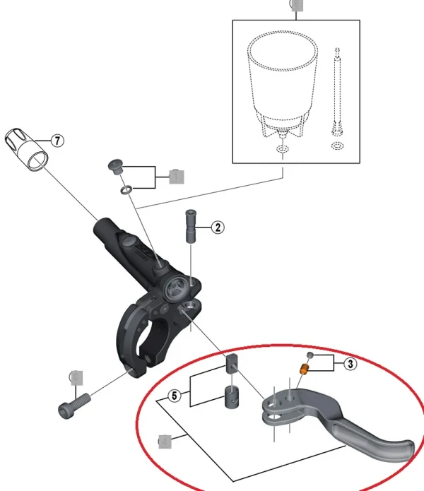 Shimano XTR BL-M9000 Race Bremshebel Rechts 3