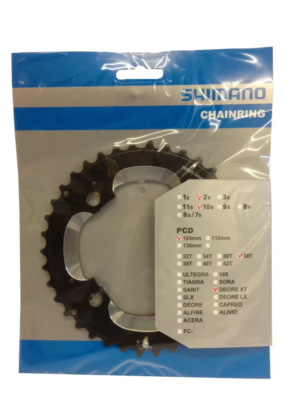 Shimano XT FC-M785 38 Zähne 2×10 Kettenblatt (24-38) 1