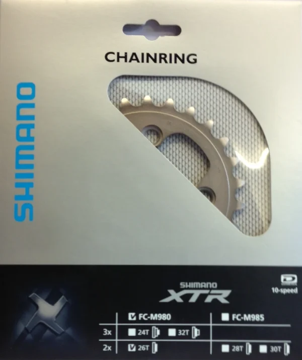 Shimano XTR FC-M980 26 Zähne 2×10 Kettenblatt 3